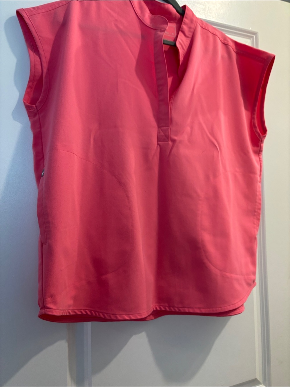 Coral Pink Figs scrub top